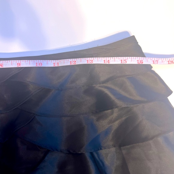 Size12 Scarlett Nite Silk Layered Black Skirt Back Zipper Very Elegant Chic - Picture 13 of 14